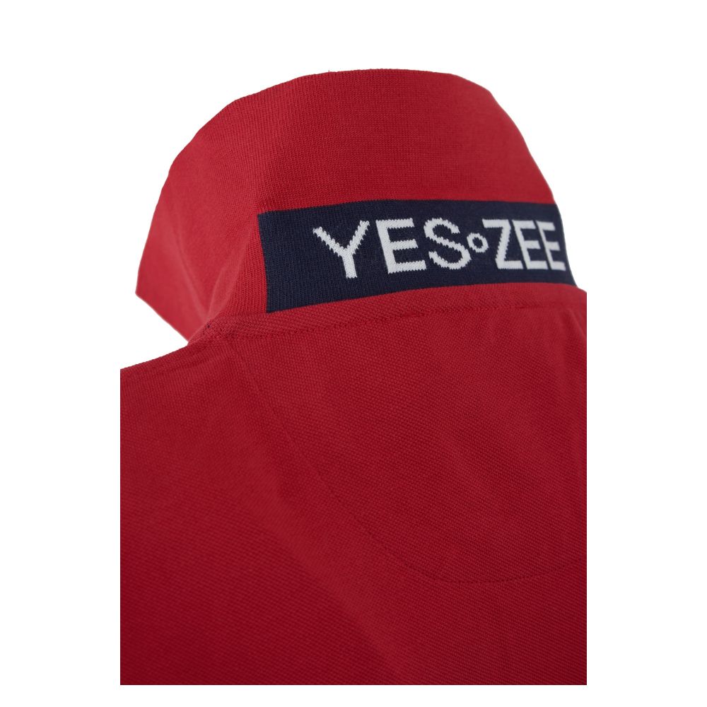 Yes Zee Red Cotton Polo Shirt for Distinctive Style