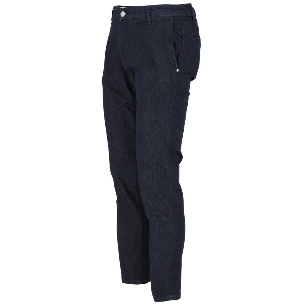 AT.P.CO Blue Cotton Jeans for Effortless Elegance