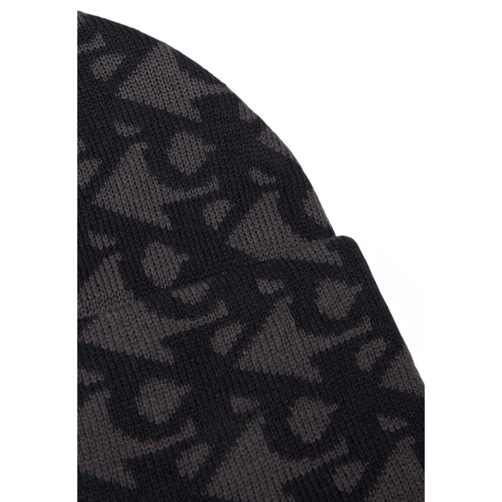 Calvin Klein Jeans Black Recycled Fabric Beanie Cap