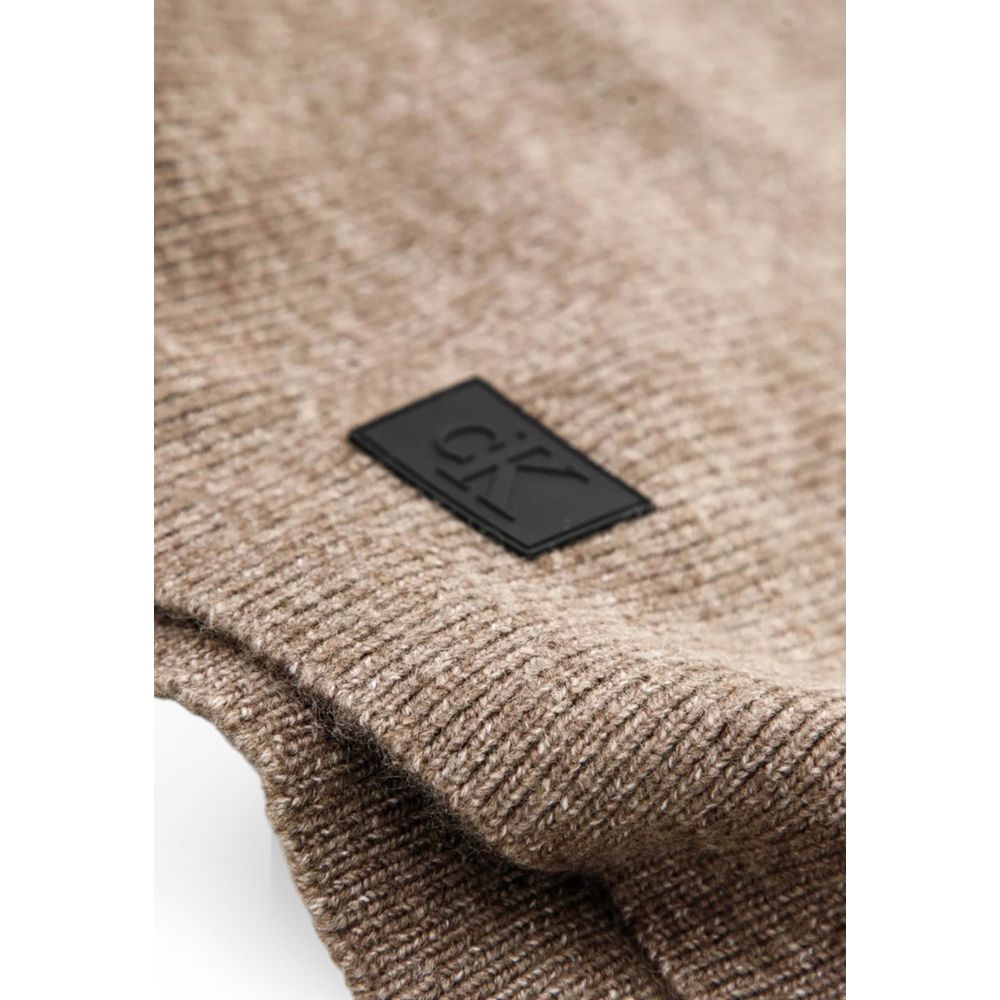 Calvin Klein Jeans Brown Acrylic Scarf for Elevated Style
