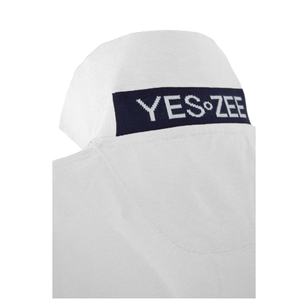 Yes Zee White Cotton Polo Shirt for Elevated Style