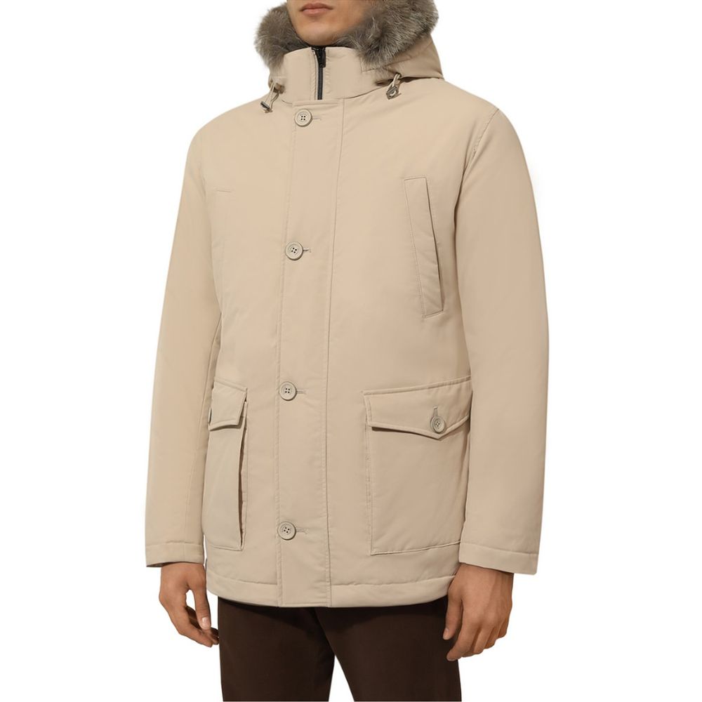 Herno Beige Nylon Jacket – Timeless Elegance Redefined