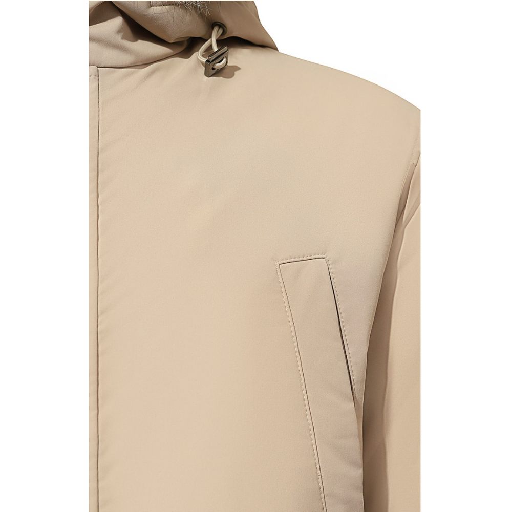 Herno Beige Nylon Jacket – Timeless Elegance Redefined