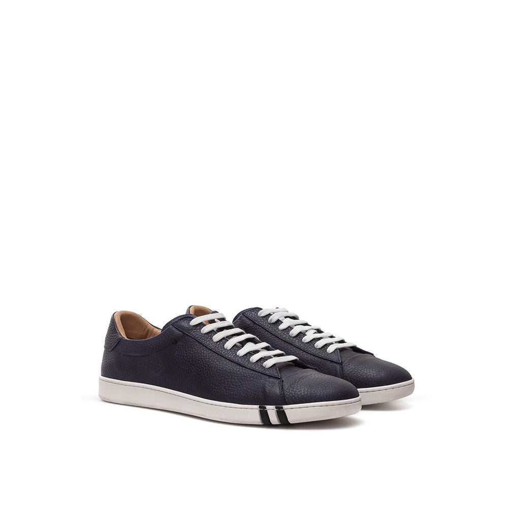 Bally Blue Leather Sneakers for Distinct Style