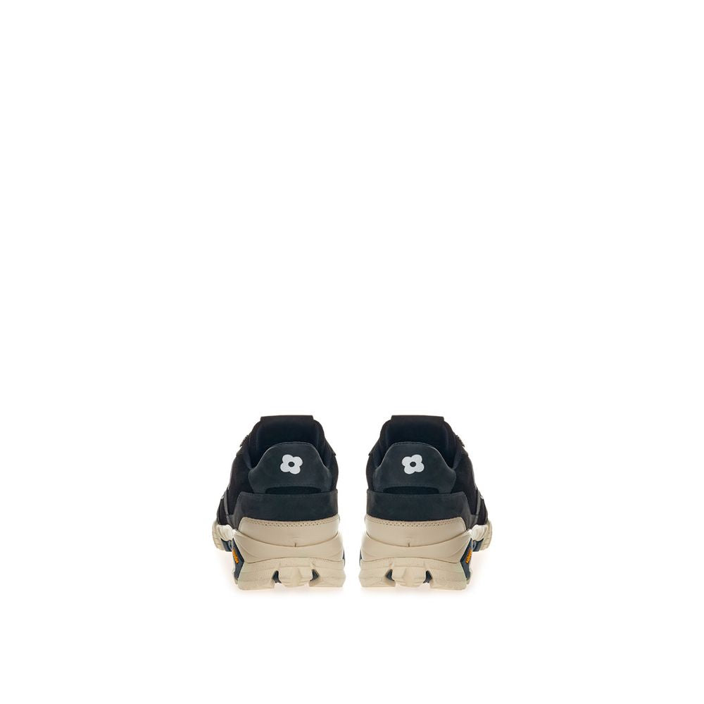 Lardini Black Suede Sneaker with Distinctive Elegance