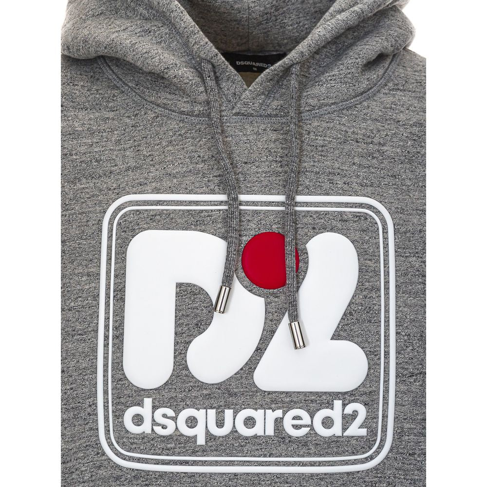 Dsquared² Gray Cotton Sweater for Effortless Elegance