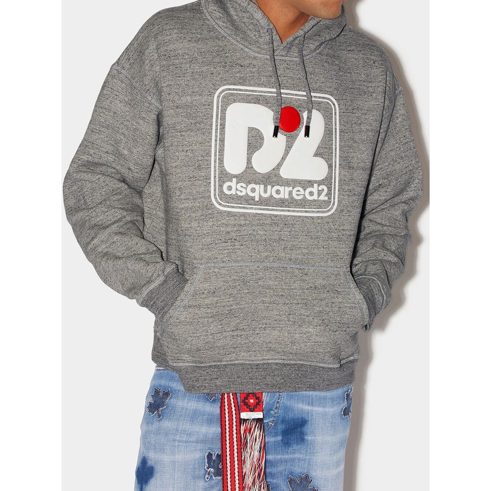 Dsquared² Gray Cotton Sweater for Effortless Elegance