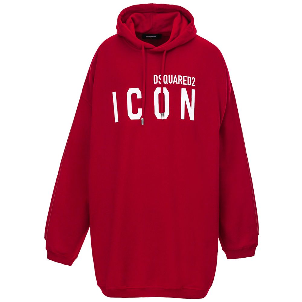 Dsquared² Red Cotton Sweater for Effortless Luxury Style