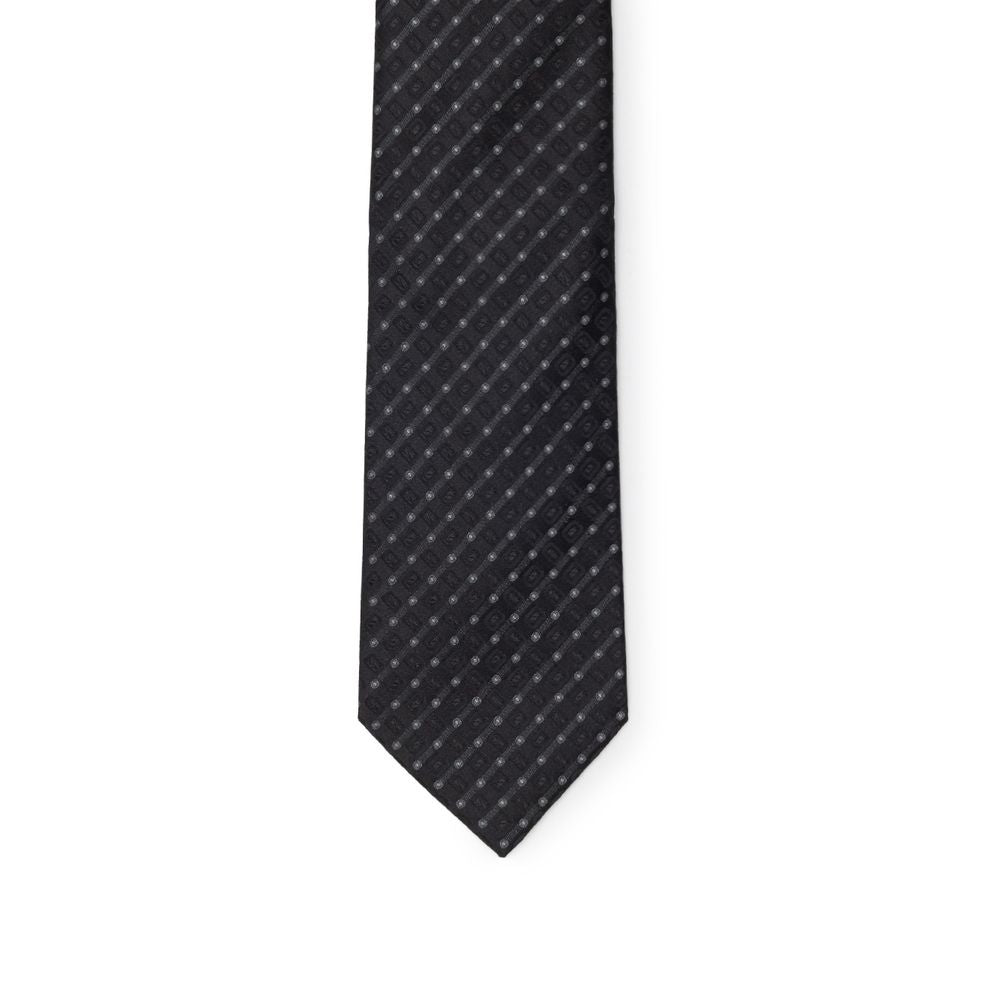 Dolce & Gabbana Black Silk Tie & Bowtie Set Collection