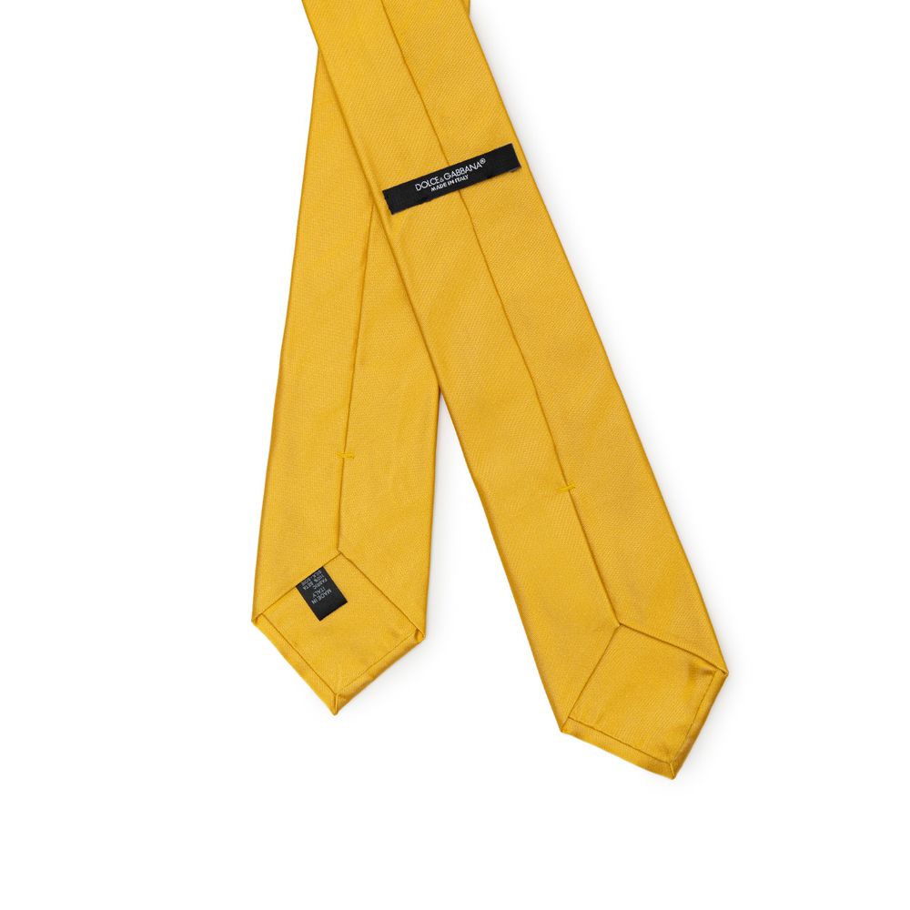 Dolce & Gabbana Gold Silk Ties & Bowtie Collection