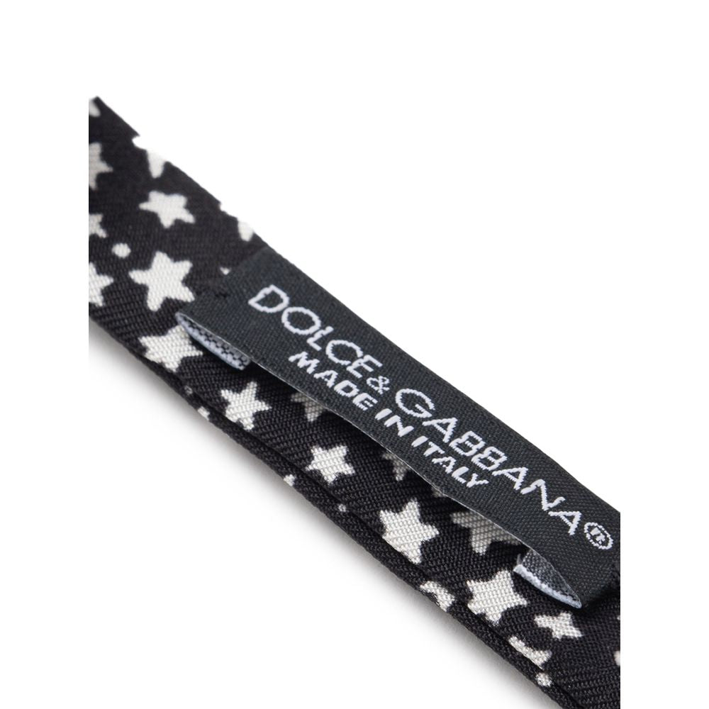 Dolce & Gabbana Black Silk Ties & Bowtie Collection