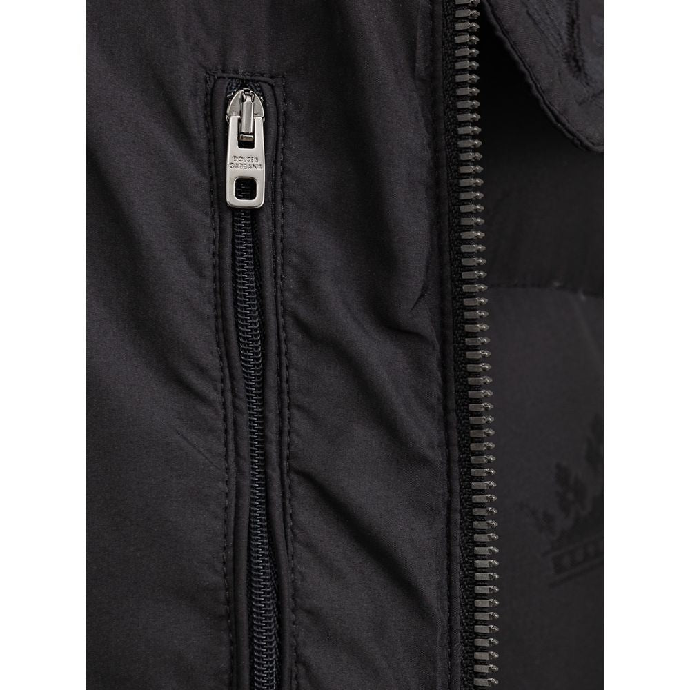 Dolce & Gabbana Black Cotton Jacket for Timeless Elegance