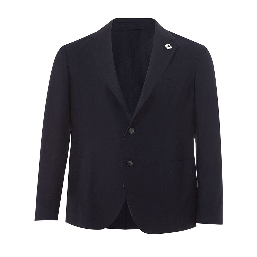 Lardini Blue Cotton Jacket for Timeless Sophistication
