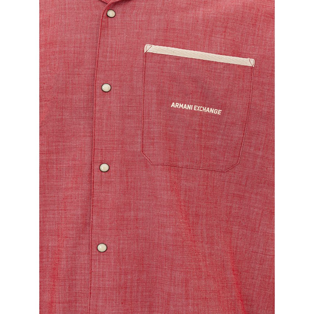 Armani Exchange Crimson Cotton Classic Shirt