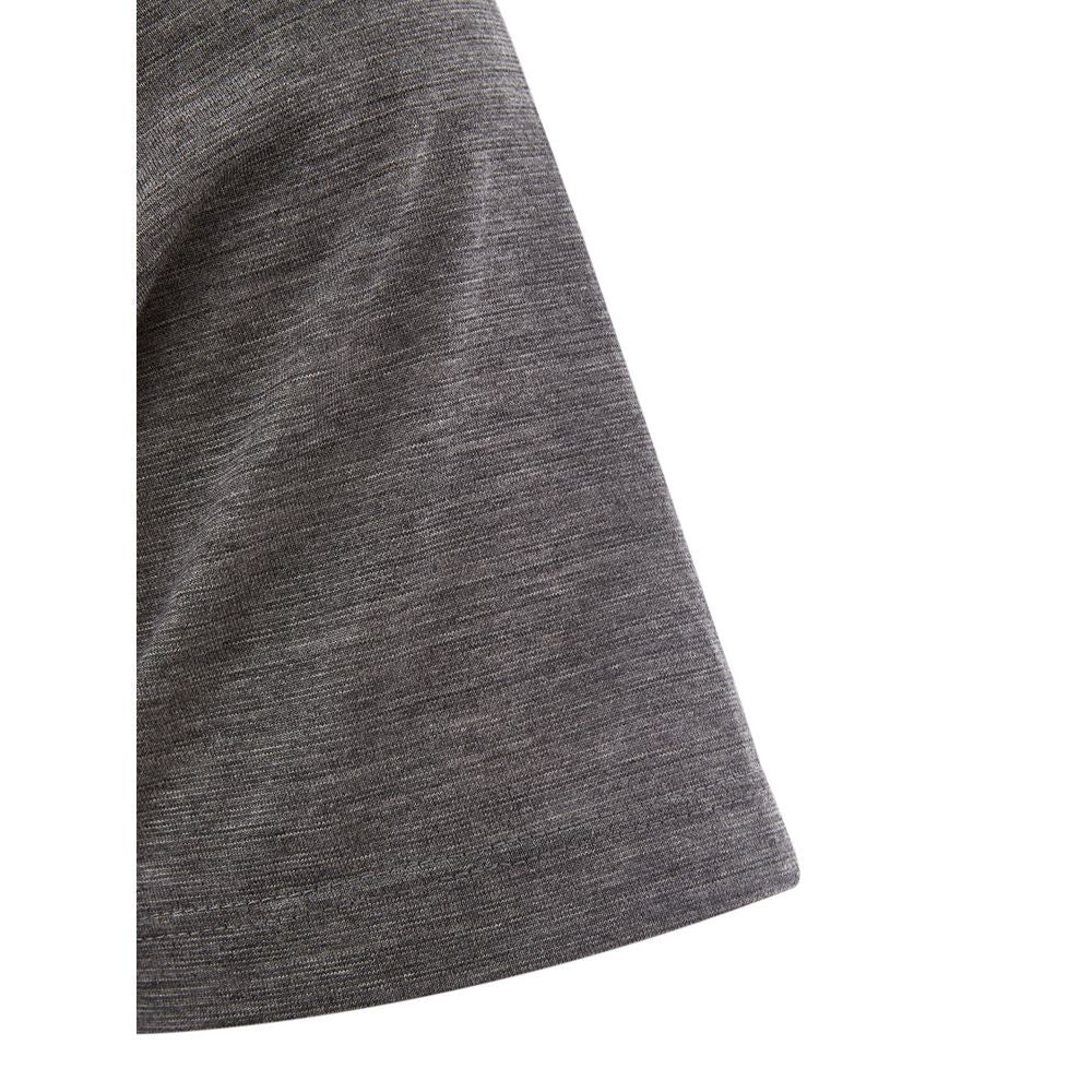 Lardini Gray Woolen Designer T-Shirt for Sophisticated Style