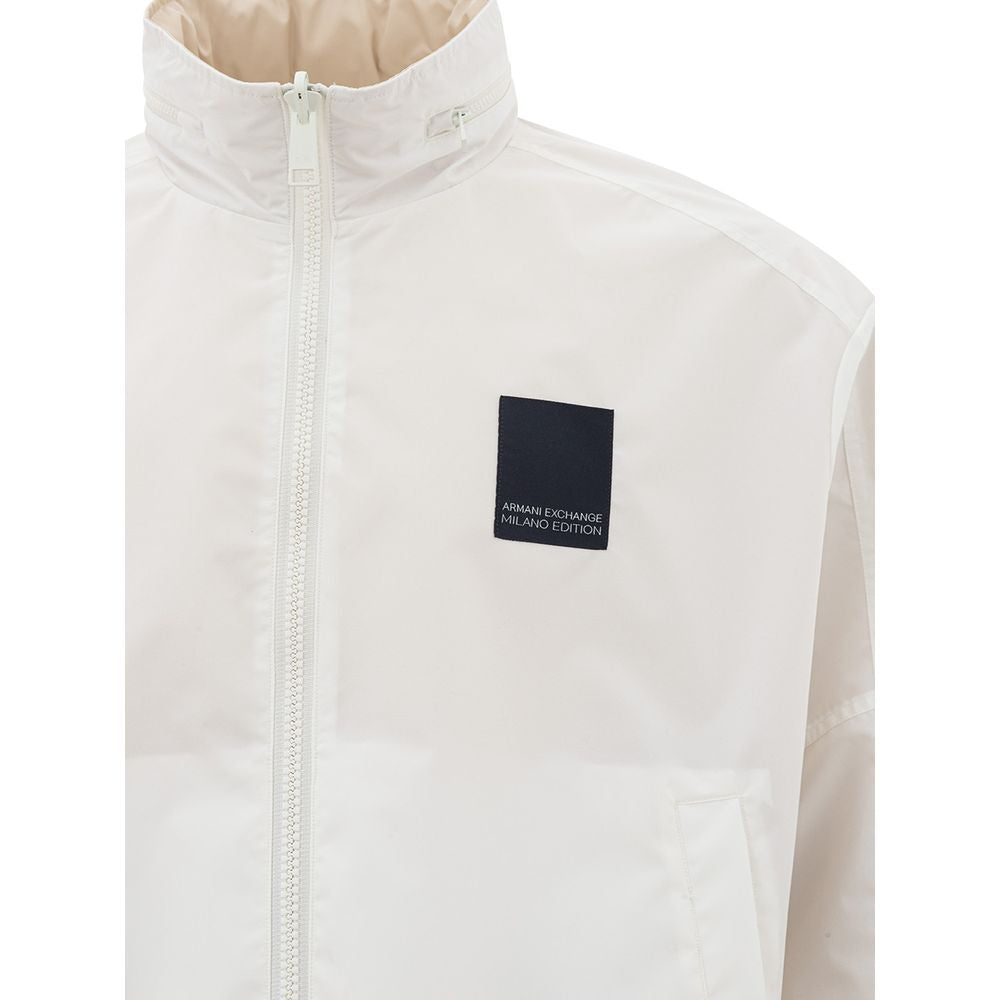 Armani Exchange Beige Cotton Jacket for the Modern Aesthetic