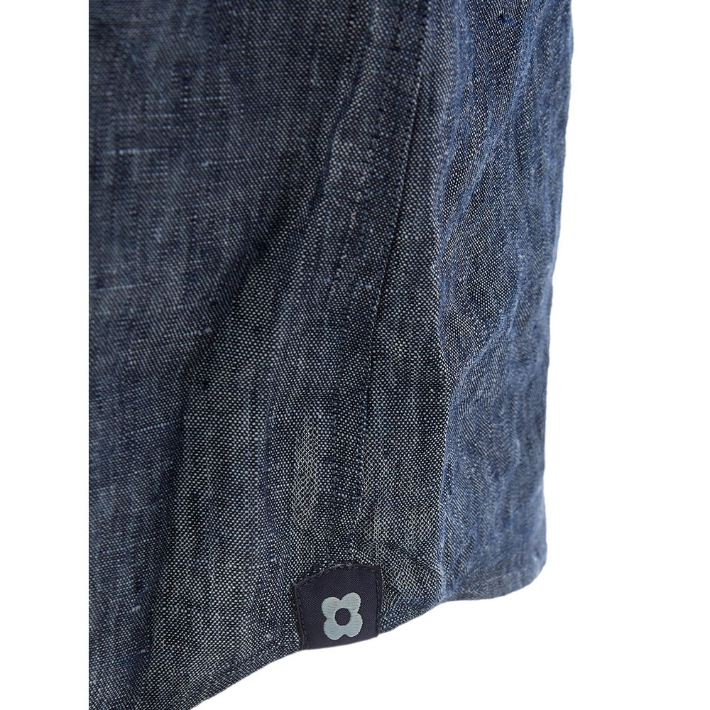 Lardini Blue Flax Shirt for Effortless Sophistication