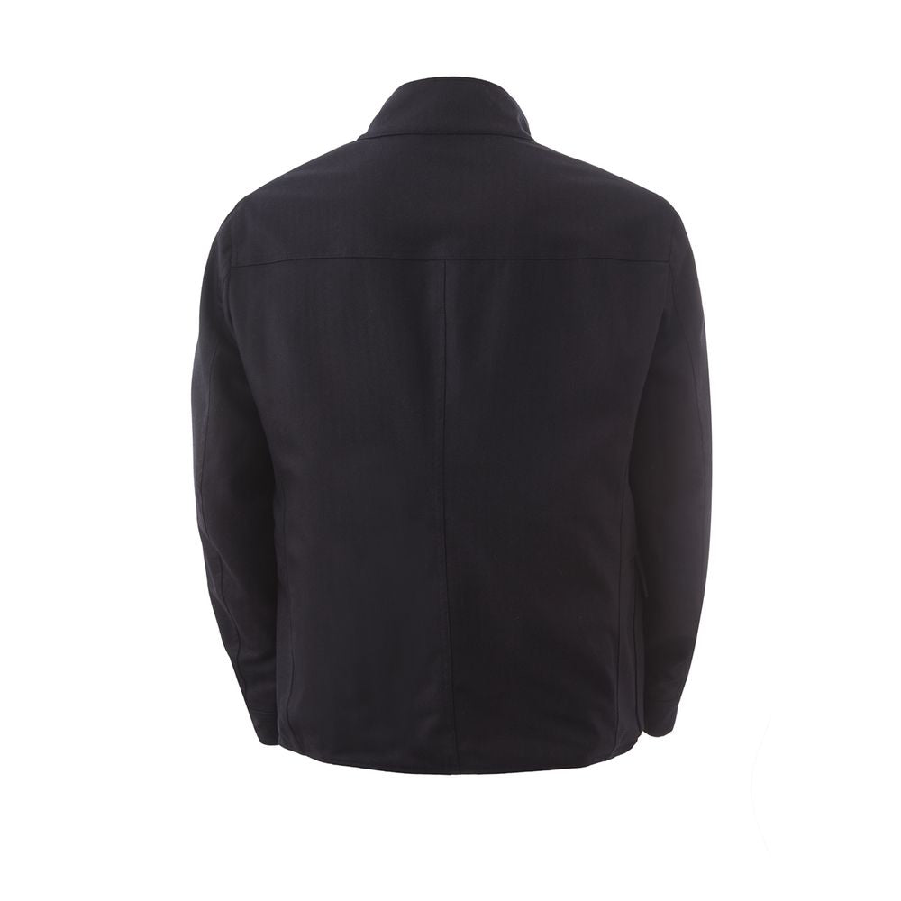 Lardini Navy Wool Blend Jacket for Refined Style