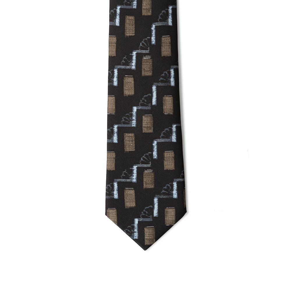 Giorgio Armani Black Silk Tie for Timeless Elegance