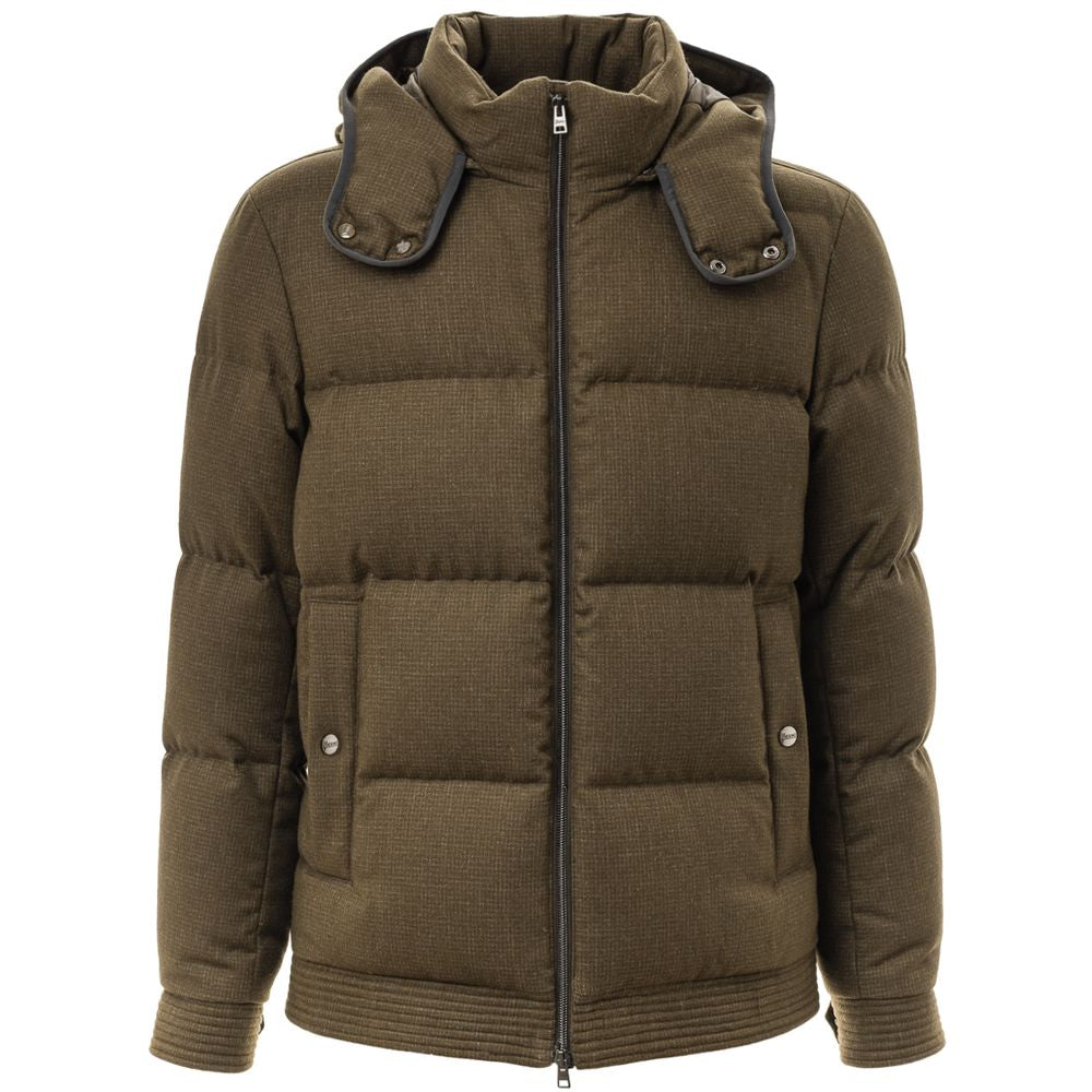 Herno Green Wool Jacket - Luxurious Craftsmanship Redefined