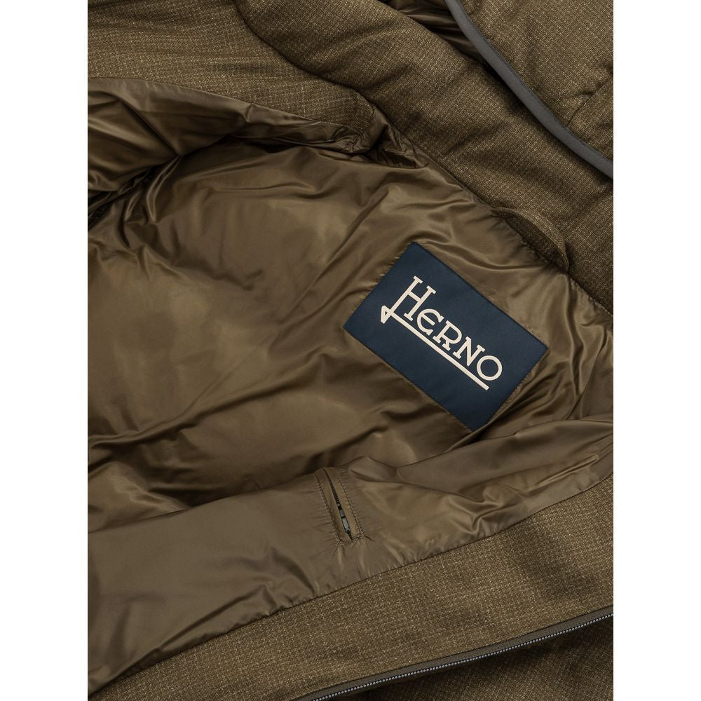 Herno Green Wool Jacket - Luxurious Craftsmanship Redefined