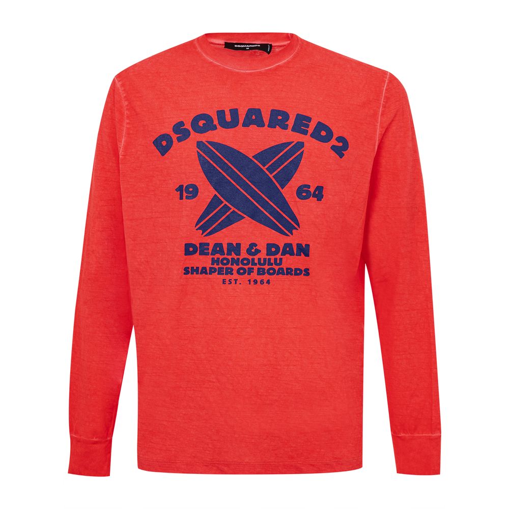 Dsquared² Red Cotton T-Shirt - Effortless Luxury Essentials