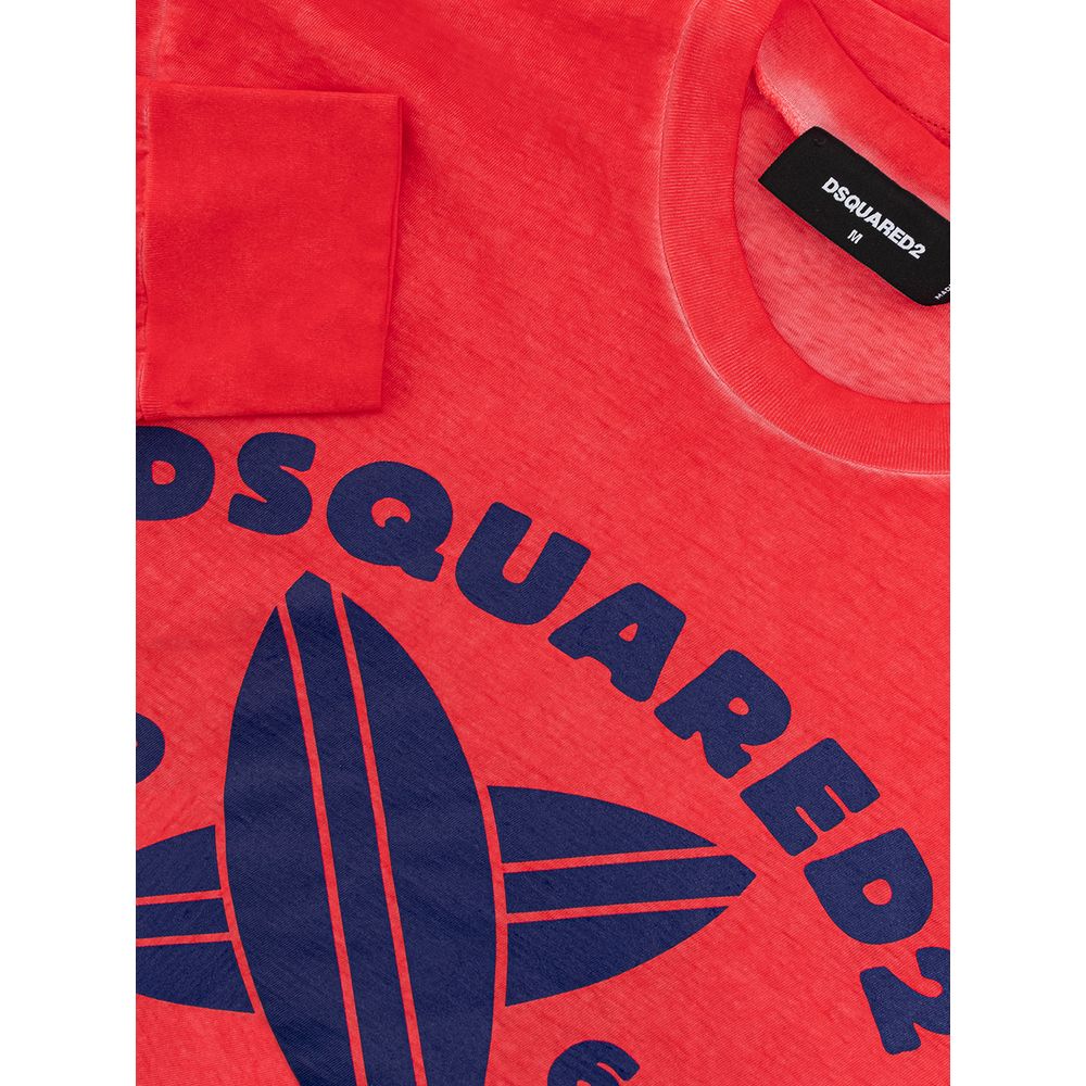 Dsquared² Red Cotton T-Shirt - Effortless Luxury Essentials
