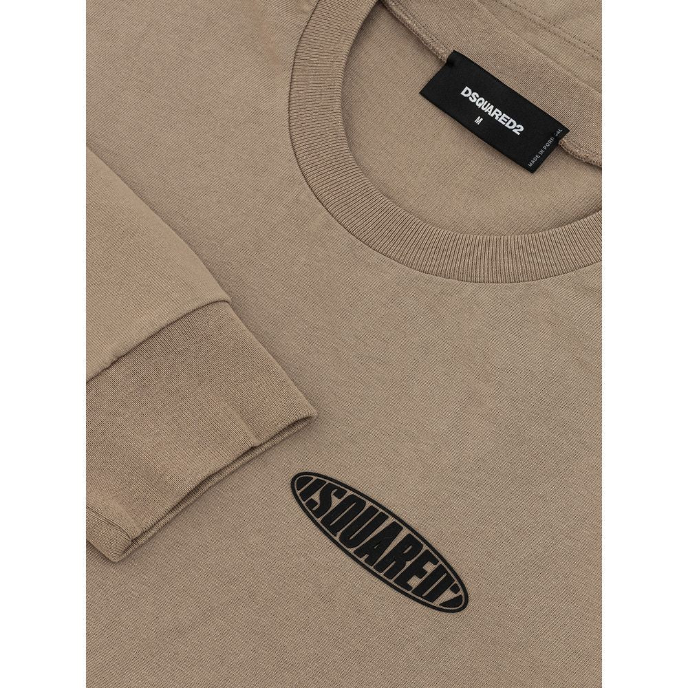 Dsquared² Beige Cotton T-Shirt for Effortless Elegance