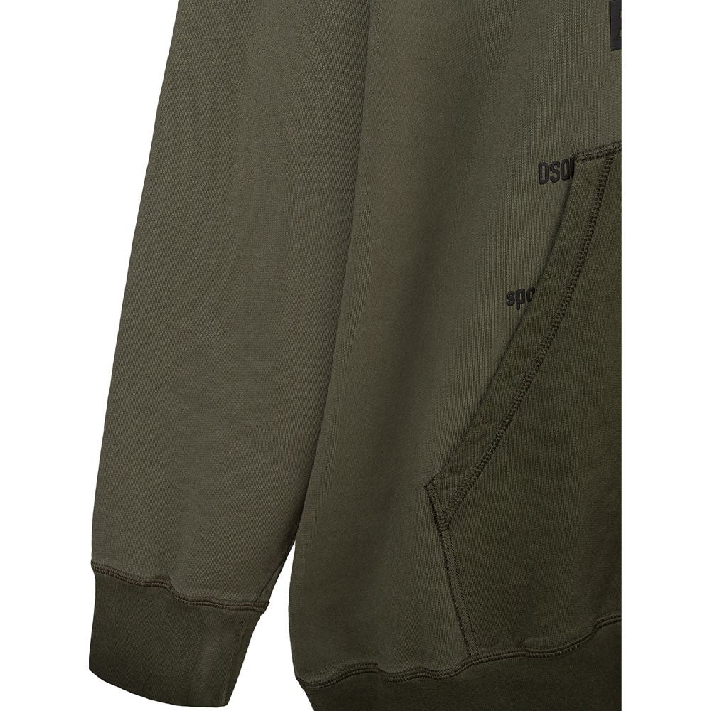 Dsquared² Green Cotton Sweater for Elevated Casual Style