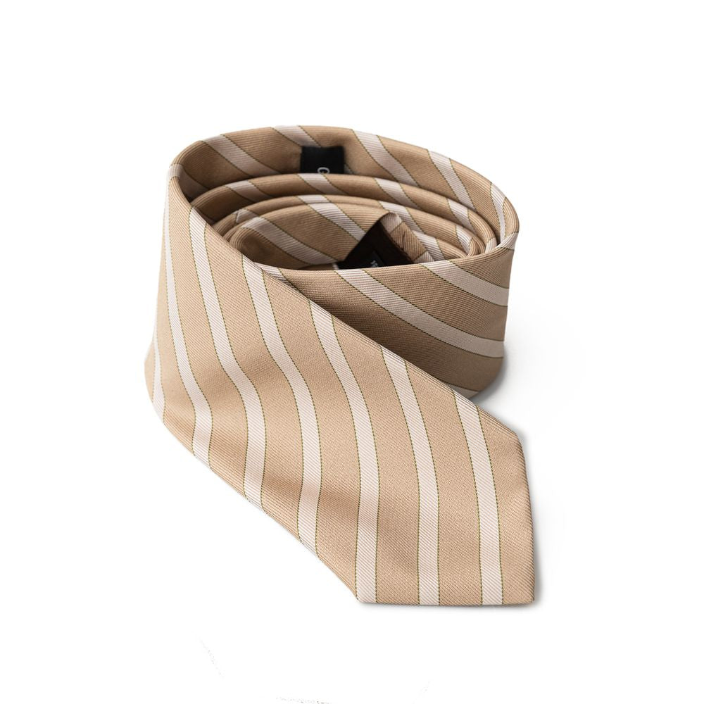 Giorgio Armani Gold Silk Tie for Timeless Elegance