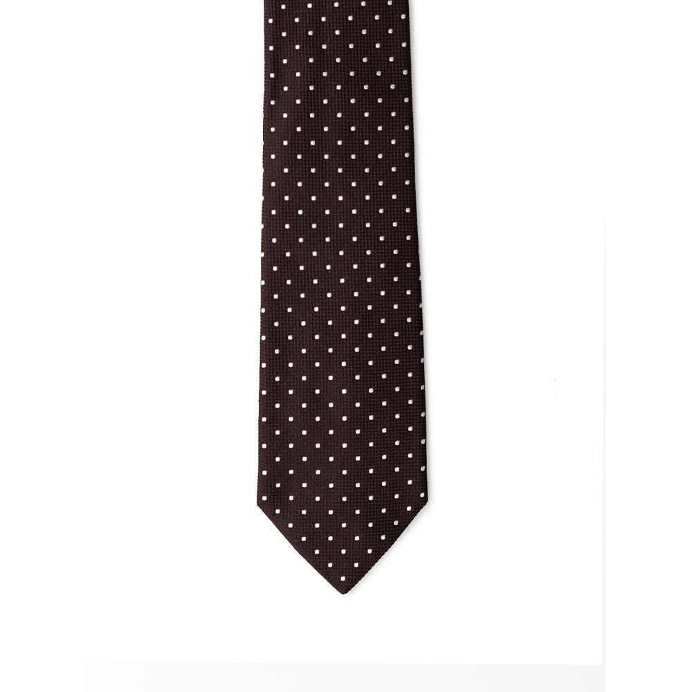 Emporio Armani Brown Silk Tie for Timeless Elegance