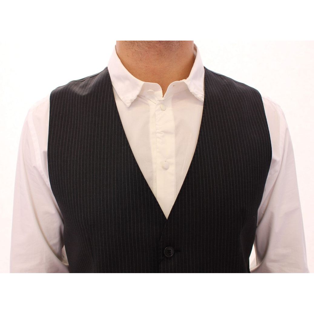 Dolce & Gabbana Gray Wool Dress Vest - Luxe Style
