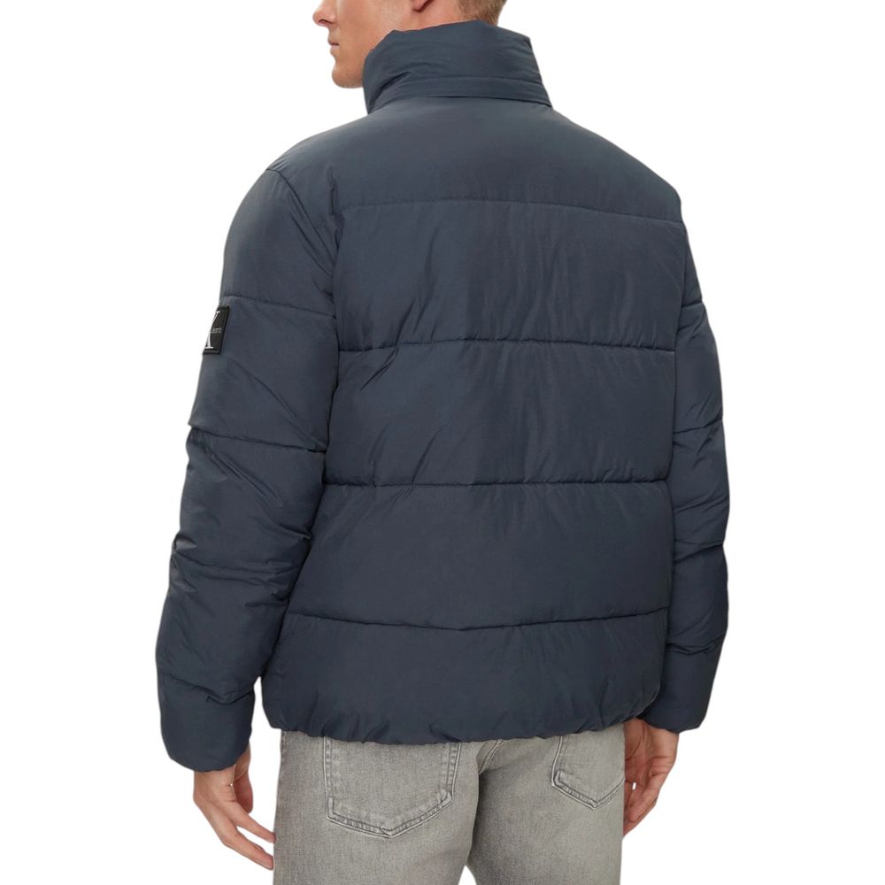 Calvin Klein Blue Cotton Jacket for Elevated Style