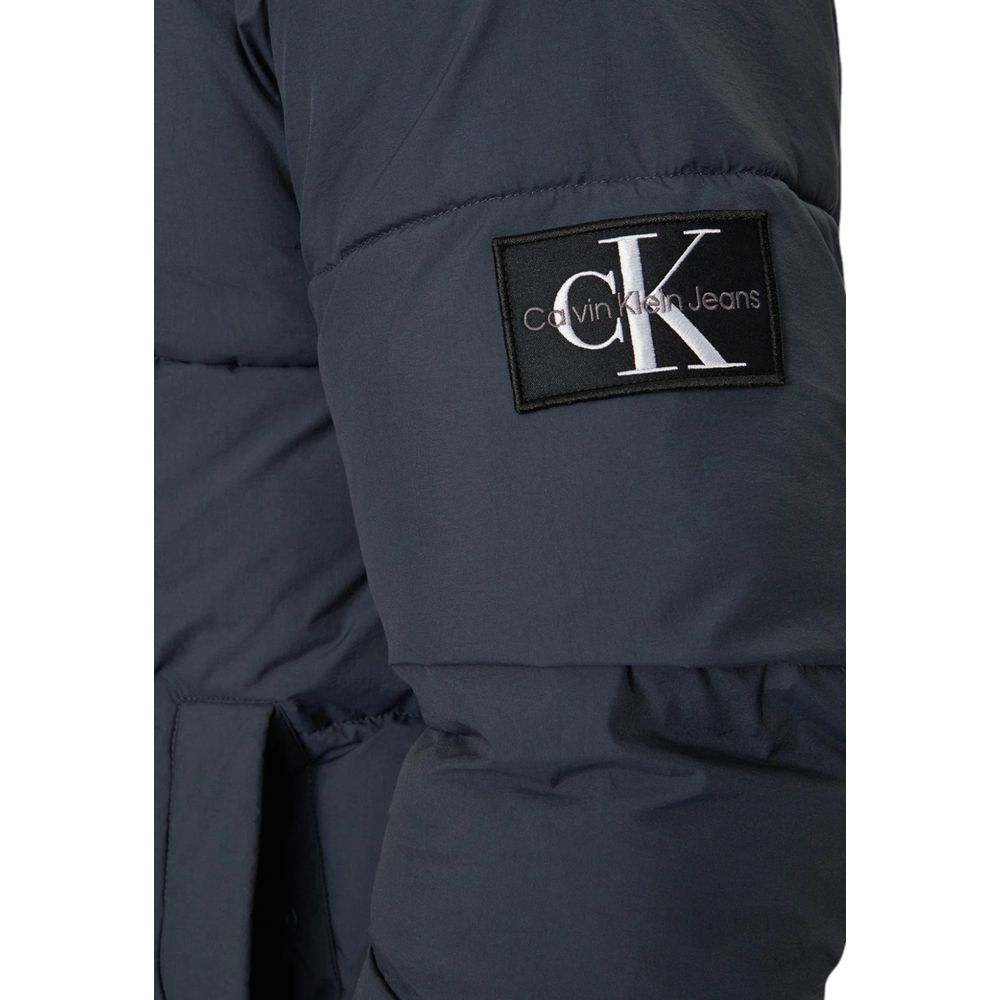 Calvin Klein Blue Cotton Jacket for Elevated Style