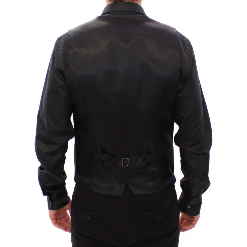 Dolce & Gabbana Black Wool Dress Vest