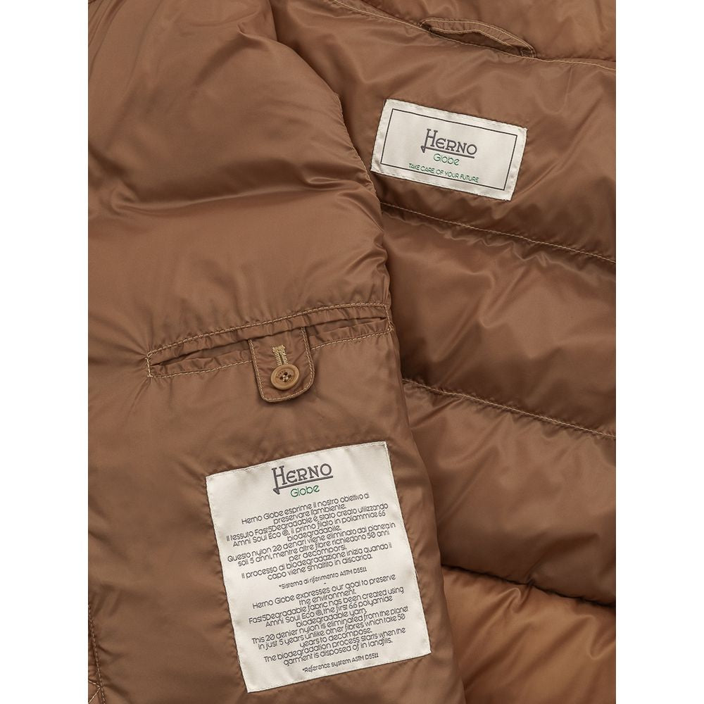 Herno Brown Down Vest - Timeless Luxury and Effortless Style