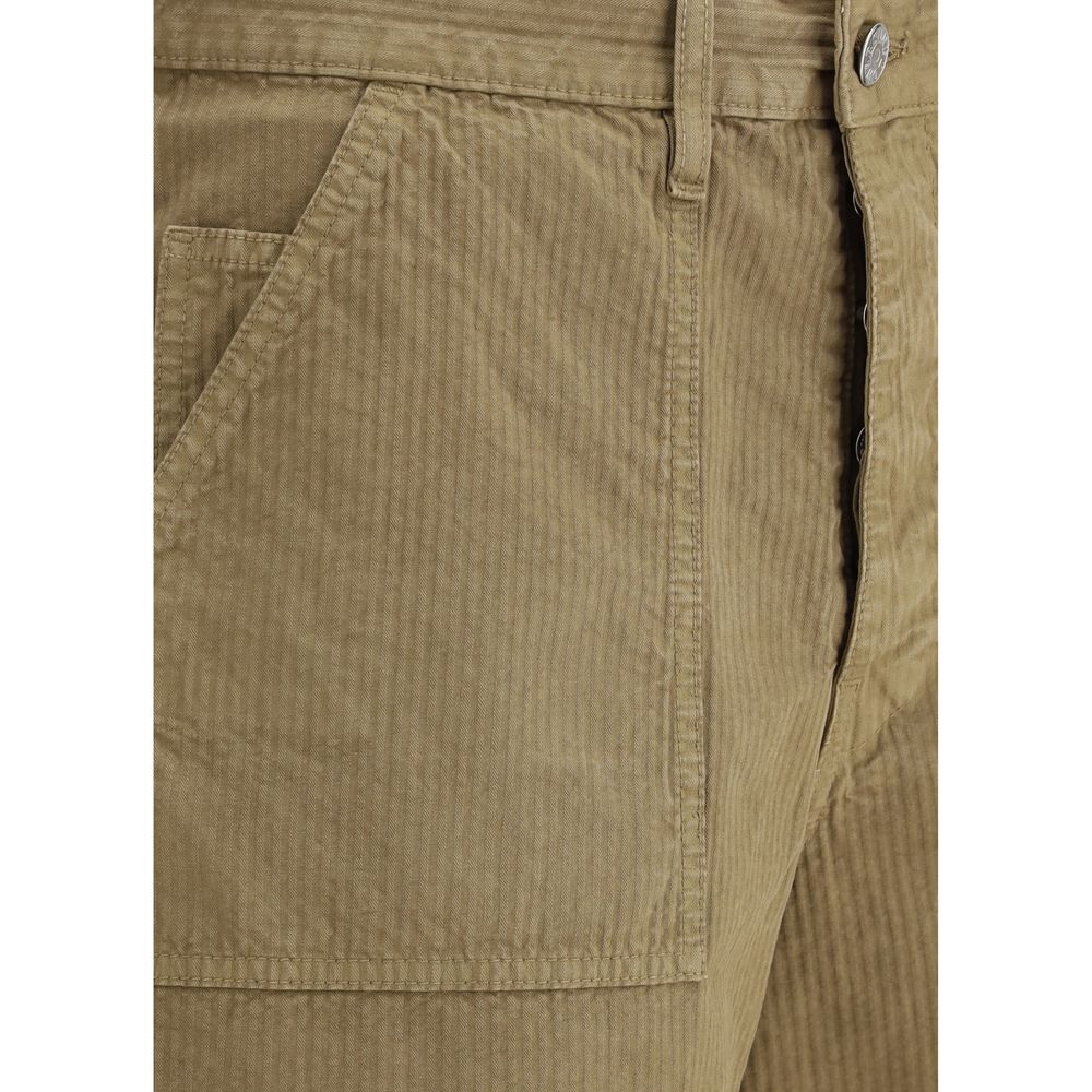 Sunflower Beige Cotton Work Shorts - Effortless Elegance Meets Functionality
