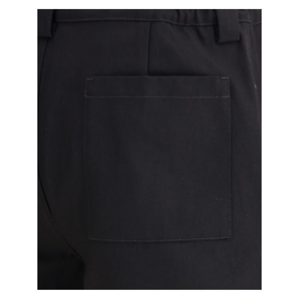 GR10K Black Cotton Replicated Shorts for Elevated Casual Style
