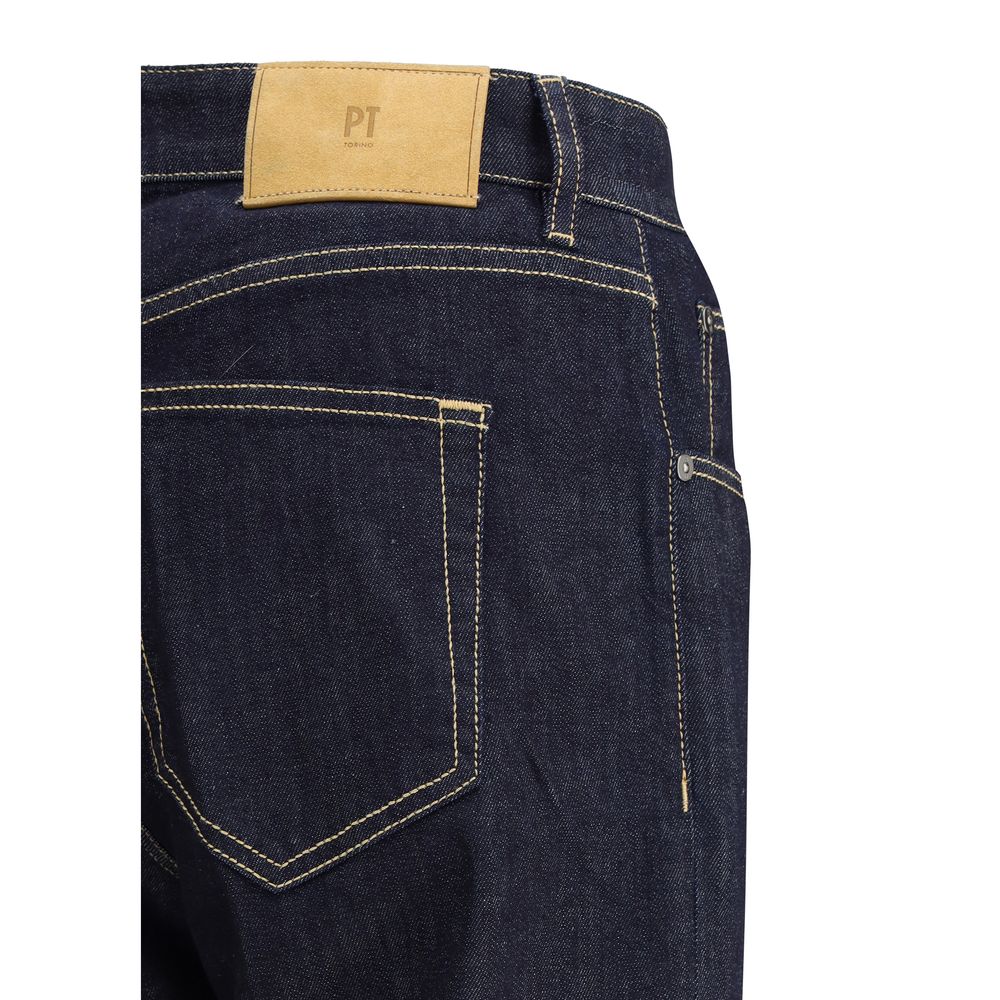 PT Torino Blue Denim Jeans for Elevated Everyday Elegance