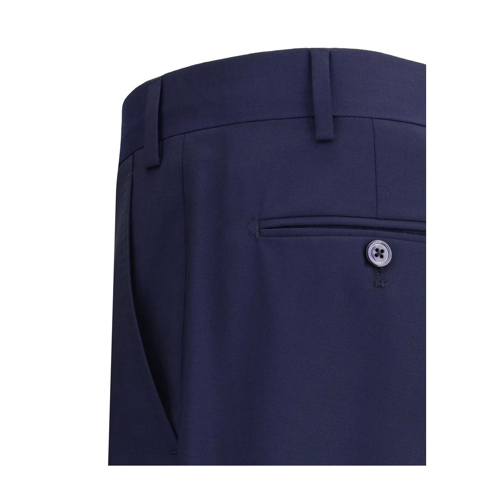 Gi Capri Grey Virgin Wool Trousers for Timeless Elegance