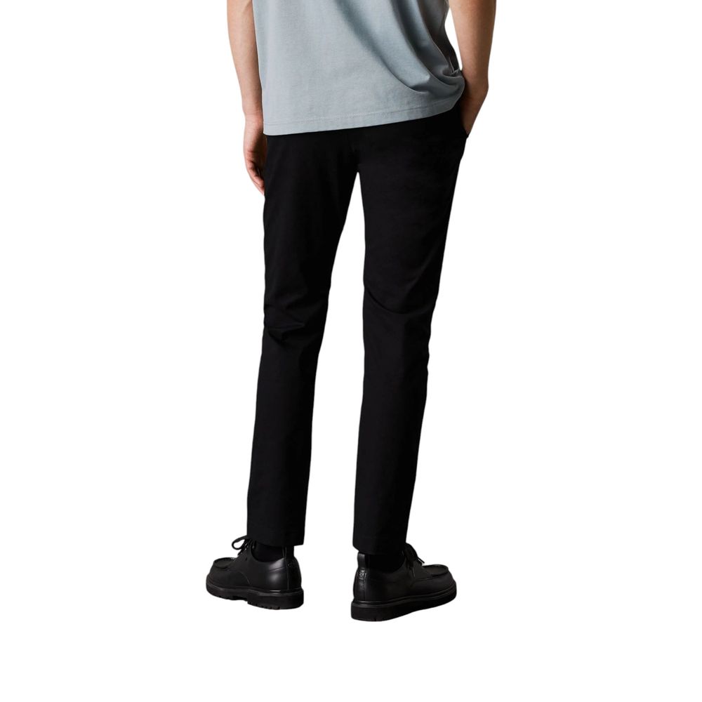 Calvin Klein Jeans Black Cotton Slim Fit Trousers
