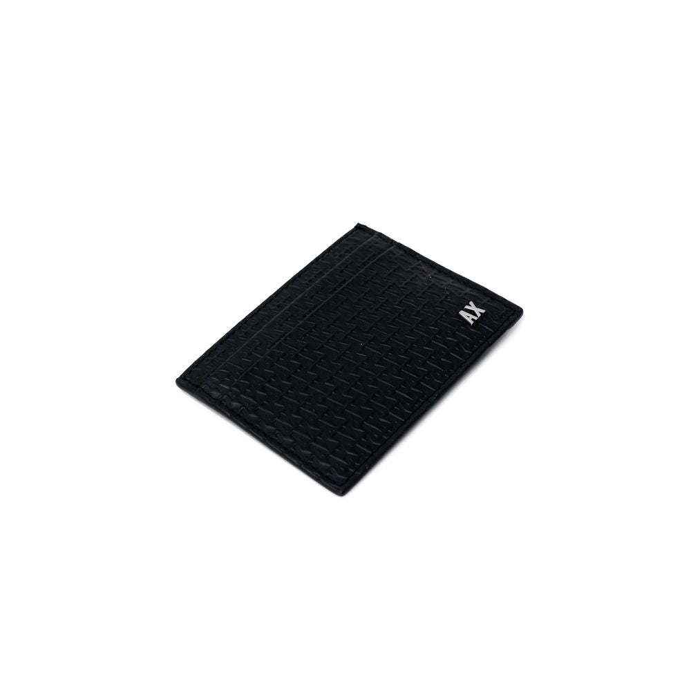Armani Exchange Black Leather Wallet - Timeless Elegance