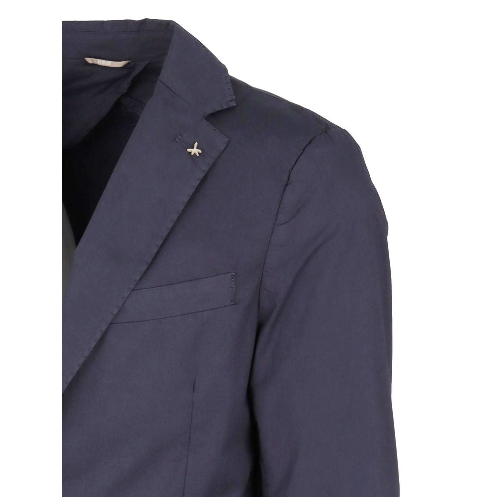 AT.P.CO Blue Cotton Blazer for Effortless Elegance