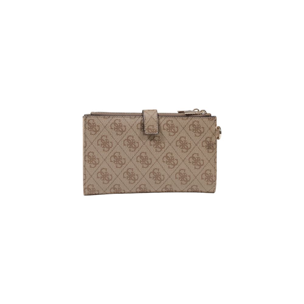 Guess Brown Polyurethane Wallet for Elegant Sophistication