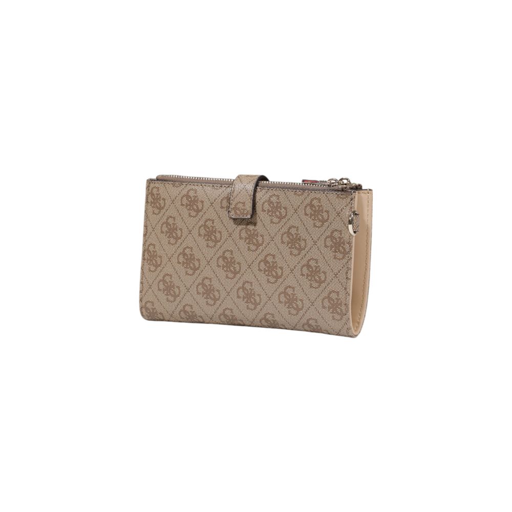 Guess Brown Polyurethane Wallet for Elegant Sophistication