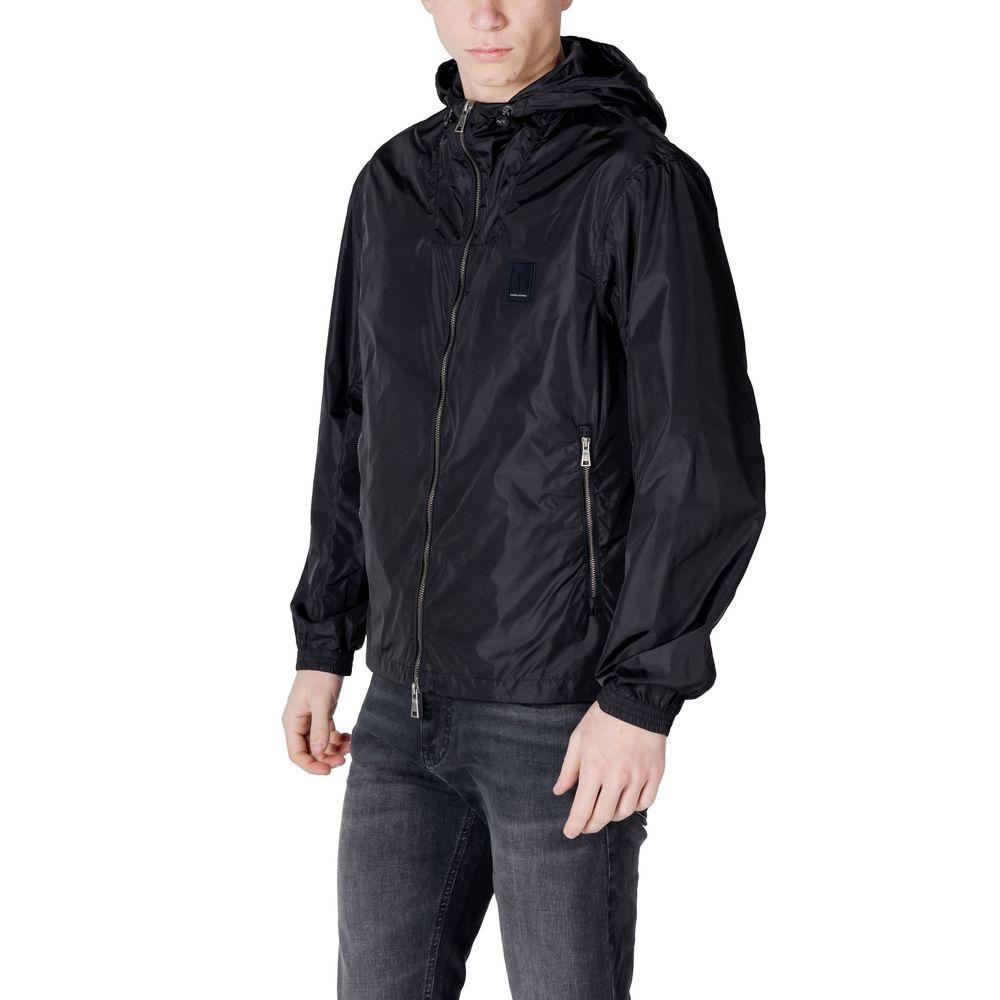 Armani Exchange Black Cotton Jacket – Effortless Elegance Redefined