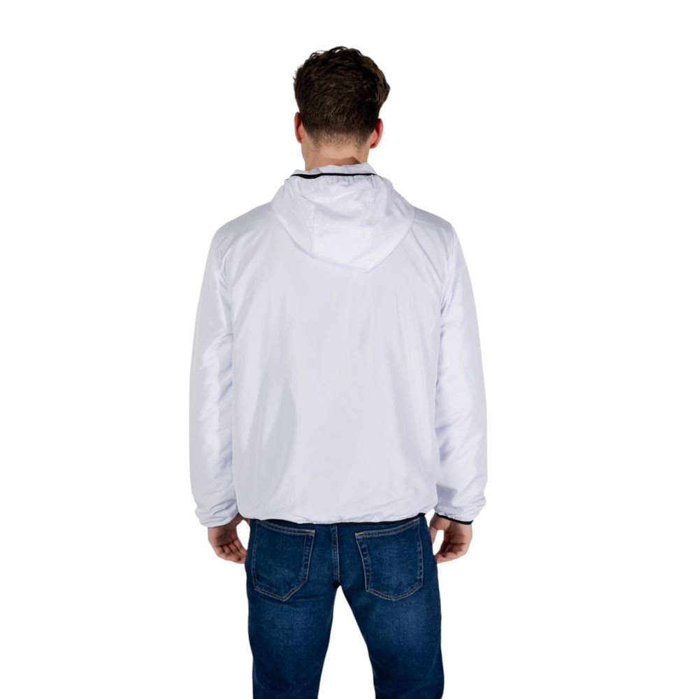 EA7 Emporio Armani White Cotton Jacket for Refined Style