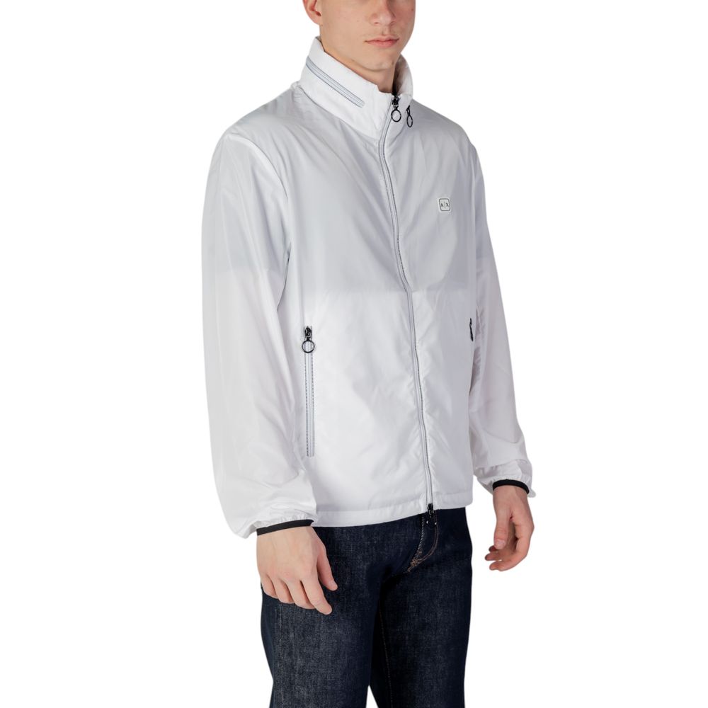 Armani Exchange White Cotton Jacket - Timeless Luxury Redefined