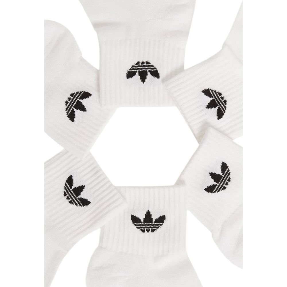 Adidas White Cotton Sock for Elevated Everyday Style