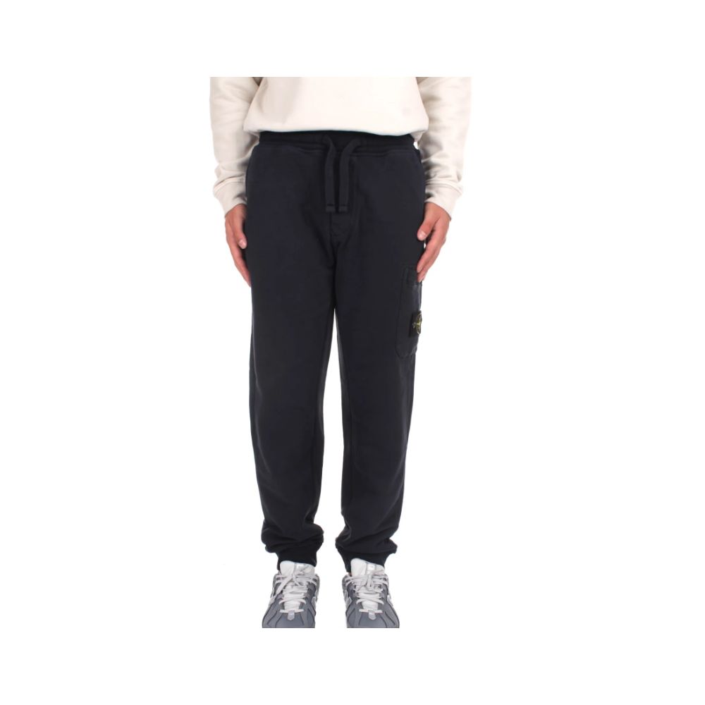 Stone Island Blue Cotton Track Pant for Elevated Style
